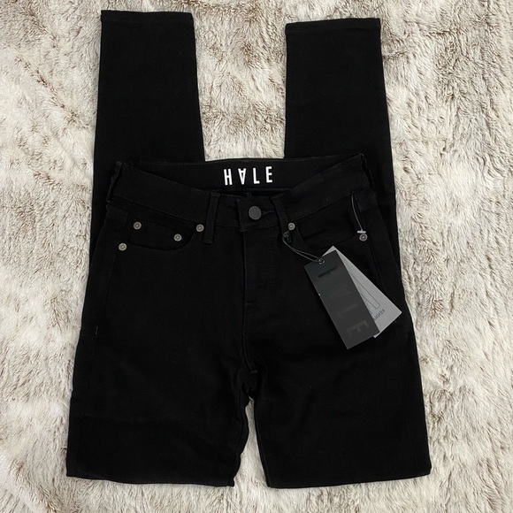 HALE Women Skinny Jeans | Black Skinny Jeans Size 24 | HALE Mid Rise Skinny Jean - Picture 4 of 14
